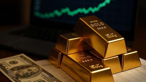 Lingotti d’oro e dollaro