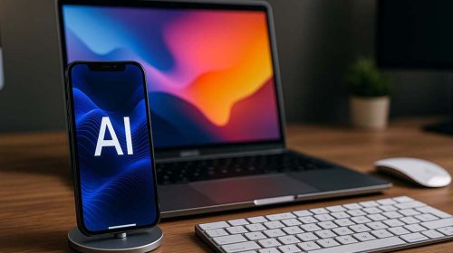 iPhone con AI acceso