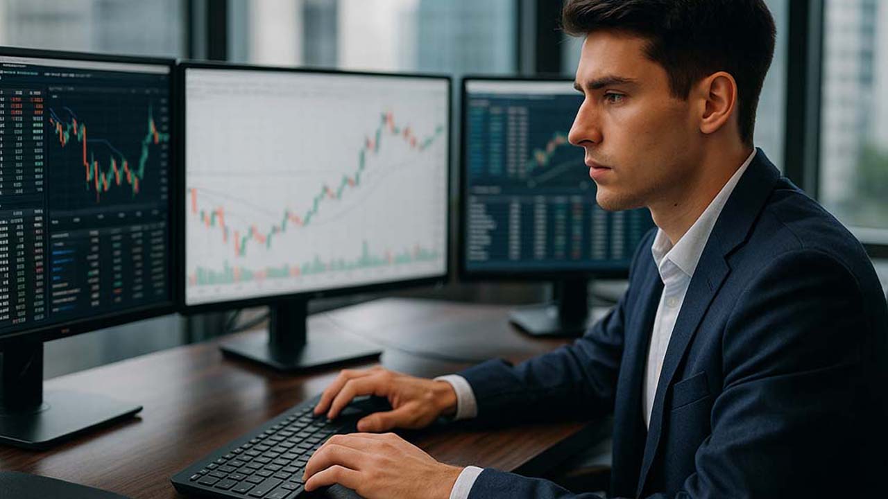 Giovane analista finanziario