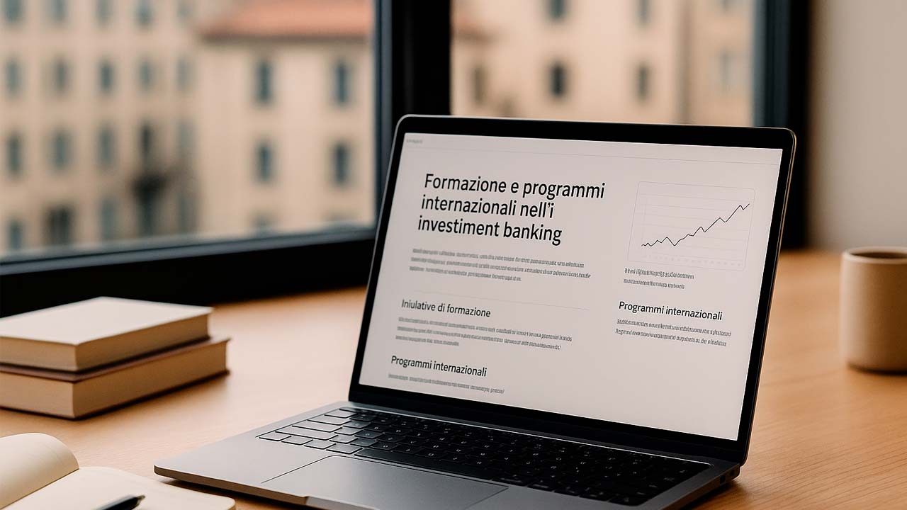 Laptop con grafici finanziari
