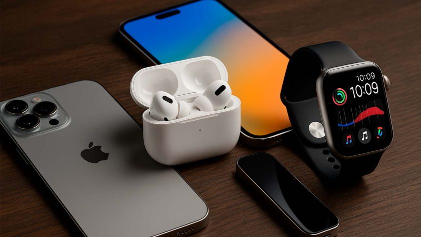 Dispositivi Apple su tavolo