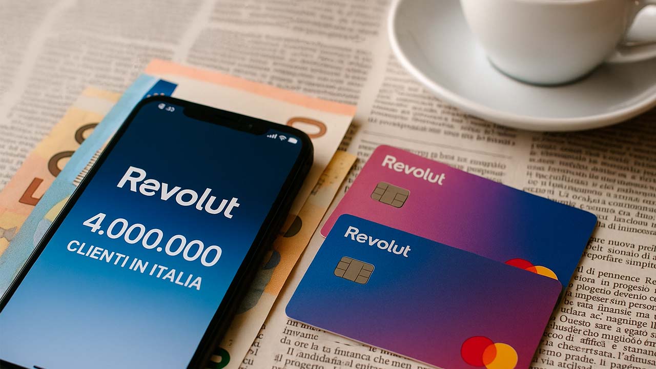 Smartphone con carte Revolut