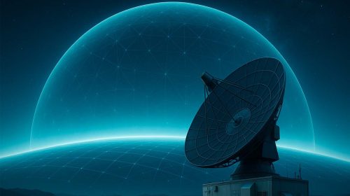 Radar sotto cupola futuristica