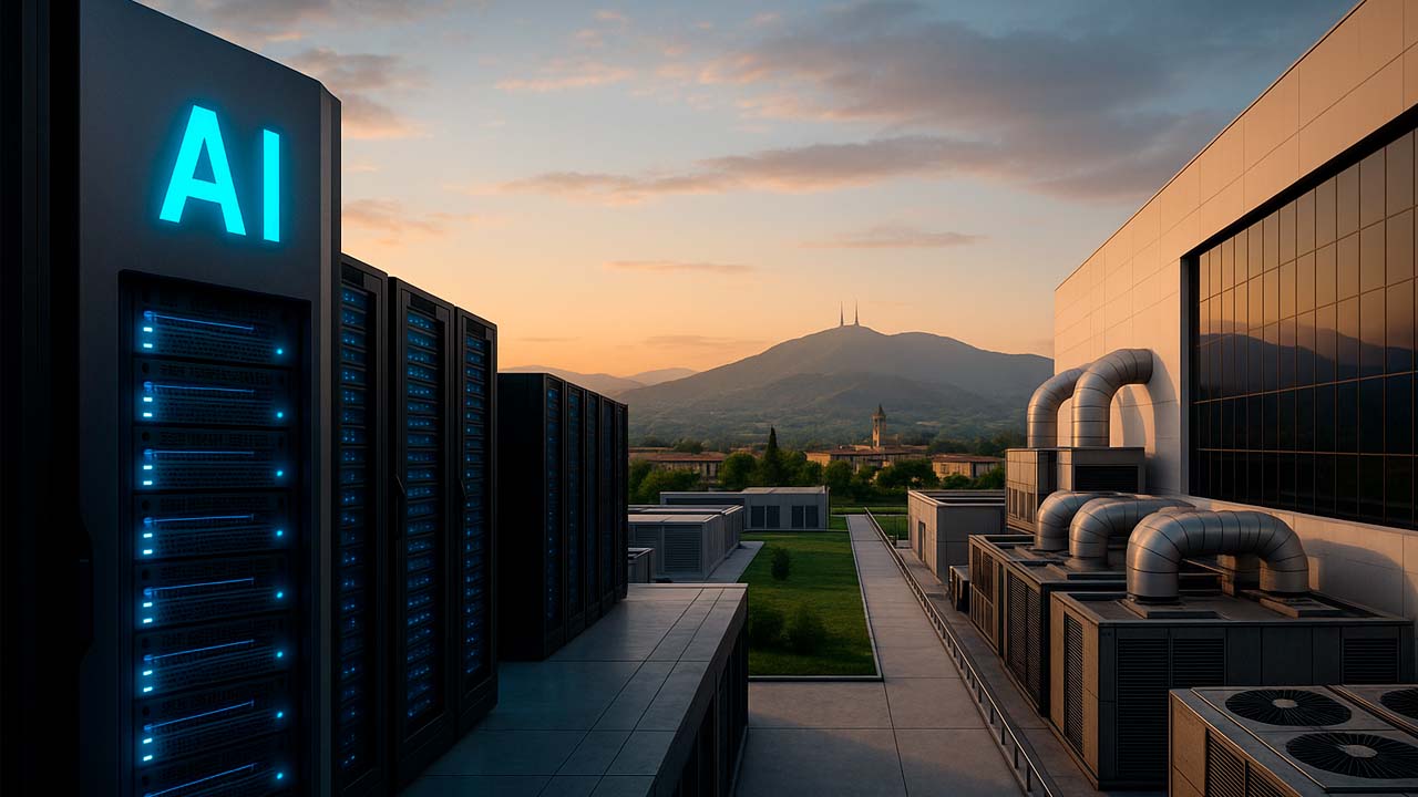 Data center Italia futuristico