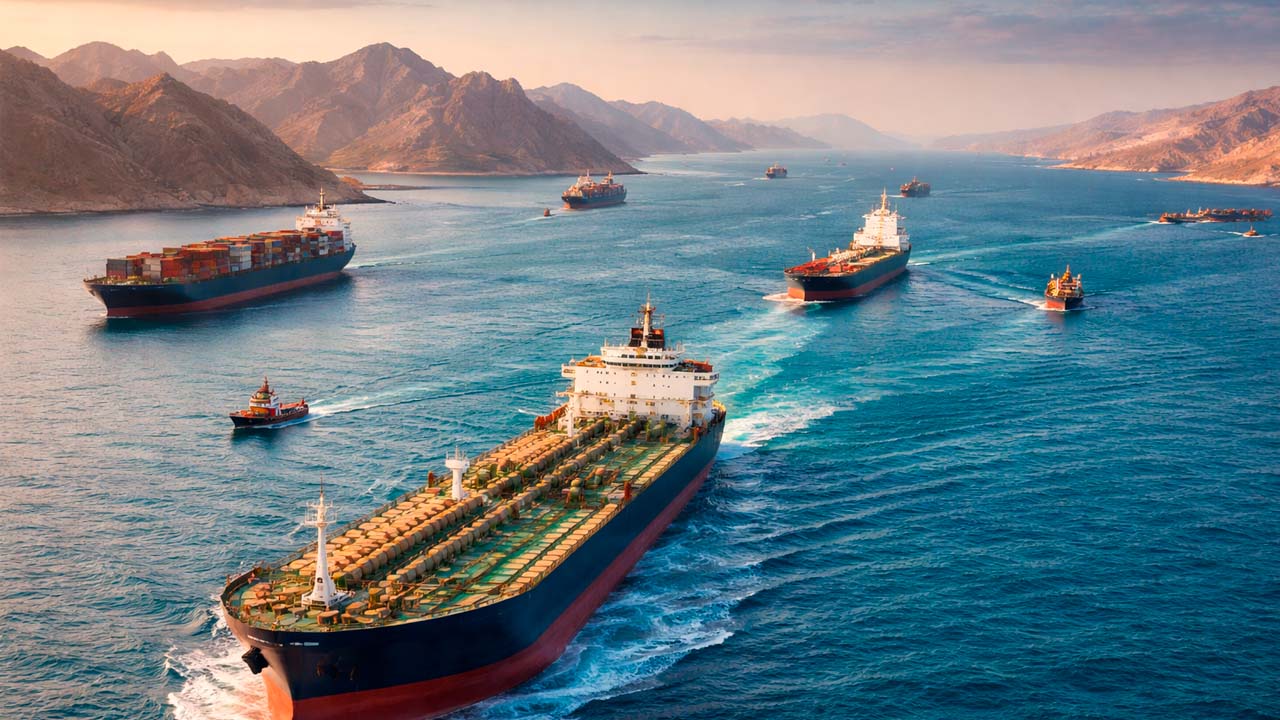 Navi nello Stretto di Hormuz